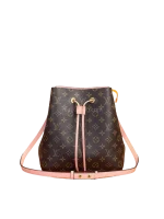 LV Monogram NéoNoé MM Bucket Bag Rose Poudre