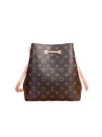 LV Monogram NéoNoé MM Bucket Bag Rose Poudre
