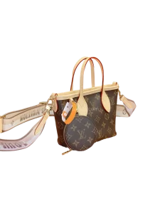 LV Monogram Canvas Neverfull BB Handbag Beige