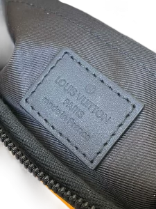 LV Monogram Macassar S Lock Messenger Bag Canvas Brown