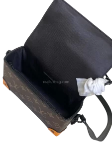 LV Monogram Steamer Messenger Bag Canvas Brown