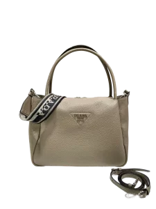 Vitello Daino Soft Large Zippered Top Handle Bag