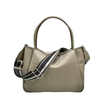 Vitello Daino Soft Large Zippered Top Handle Bag