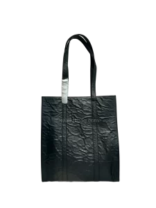 Medium Crinkled Tote Bag | Black