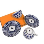 Bleus d'Ailleurs Tea Cup and Saucer 2 Sets
