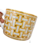 Mosaique au 24 Gold Tea Cup and Saucer 2 Sets