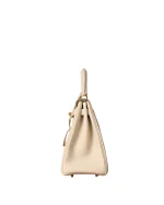 Kelly 25 White Togo Gold Hardware