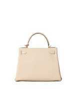 Kelly 25 White Togo Gold Hardware