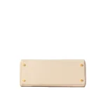 Kelly 25 White Togo Gold Hardware