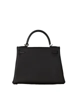Kelly 28 Black Togo Palladium Hardware