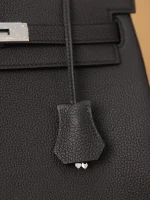 Kelly 28 Black Togo Palladium Hardware
