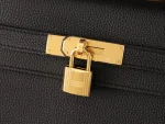 Kelly 28 Black Togo Gold Hardware
