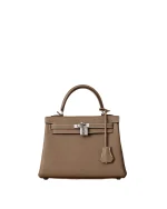 Kelly 28 Etoupe Togo Palladium Hardware
