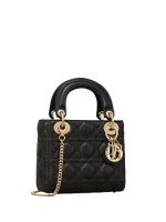 Patent Cannage Mini Lady Dior Black