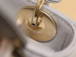 Patent Cannage Mini Lady Dior Grey