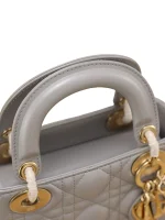 Patent Cannage Mini Lady Dior Grey