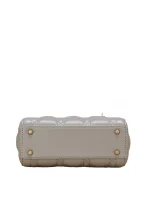 Patent Cannage Mini Lady Dior Grey