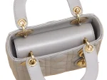 Patent Cannage Mini Lady Dior Grey