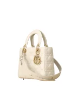 Small Lady Dior My ABCDior Bag White