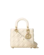 Small Lady Dior My ABCDior Bag White