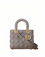 Small Lady Dior My ABCDior Bag Grey
