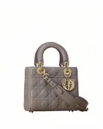 Small Lady Dior My ABCDior Bag Grey
