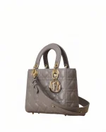 Small Lady Dior My ABCDior Bag Grey