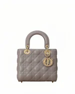 Small Lady Dior My ABCDior Bag Grey